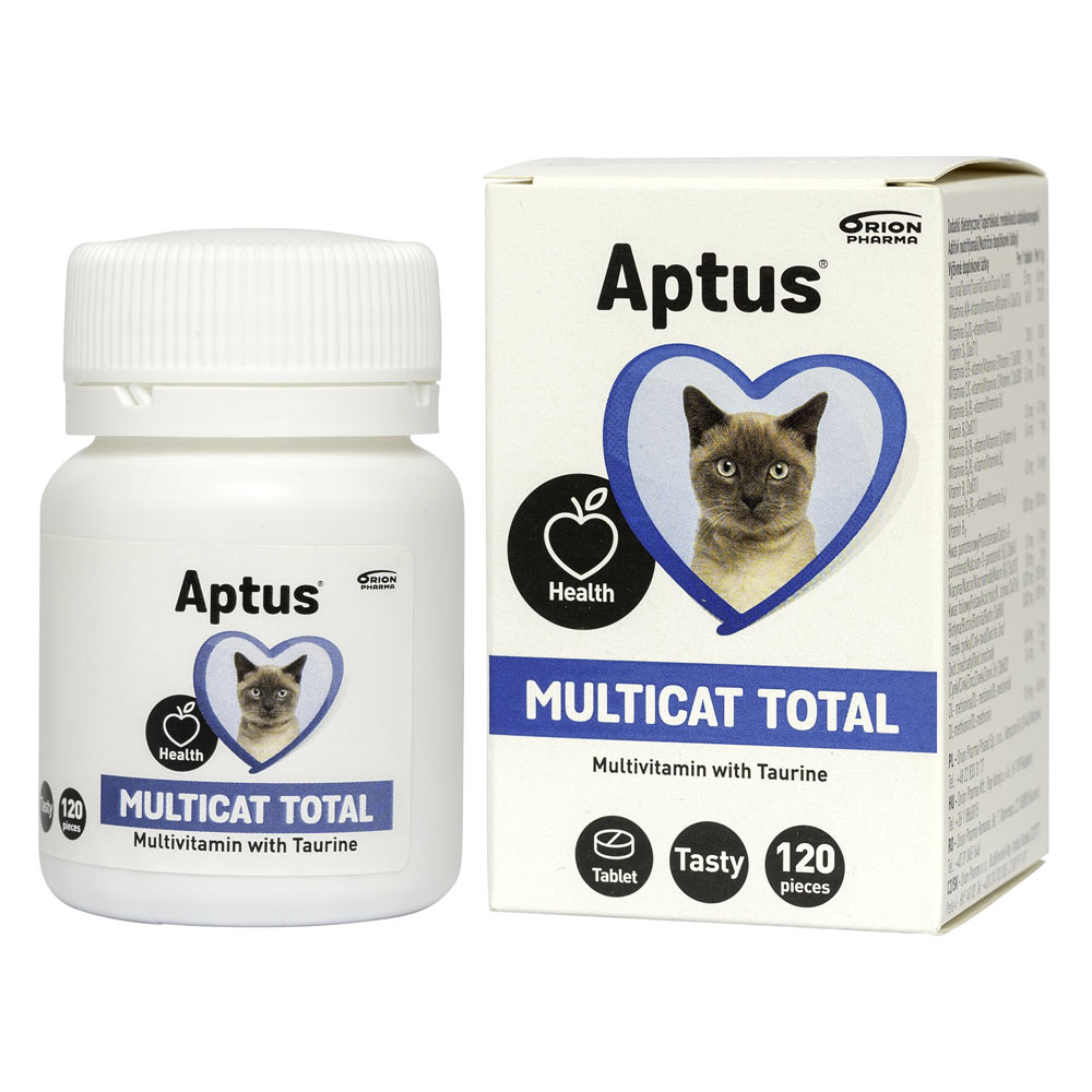 Aptus Multicat Total vitamine și minerale pentru pisici, 120 tablete