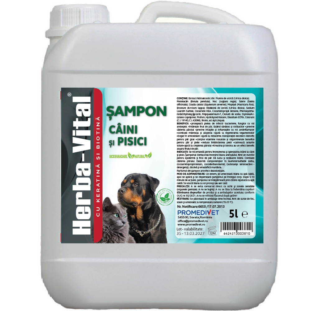 Șampon herba vital câine, pisică 5 l