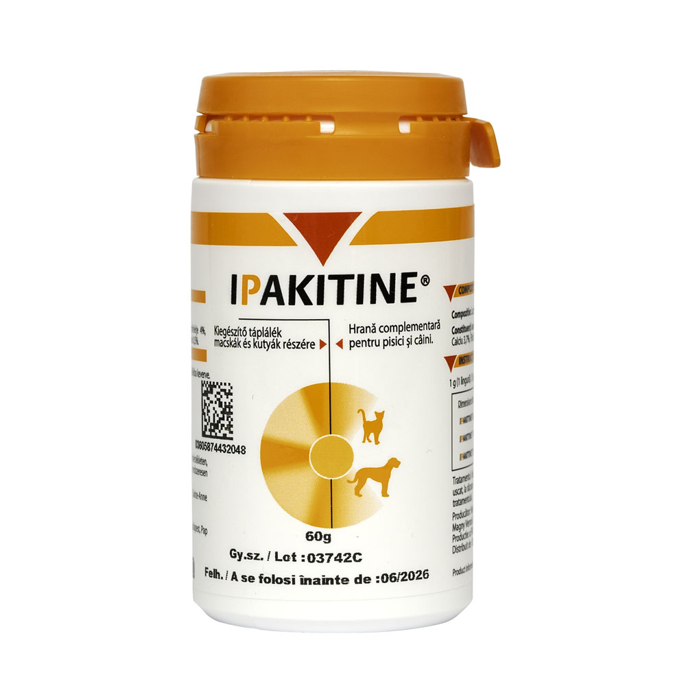 Ipakitine pulbere pentru funcția renală, câini și pisici, 60 g