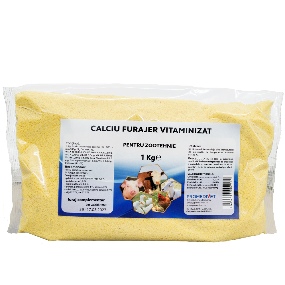 Calciu furajer vitaminizat 1 kg