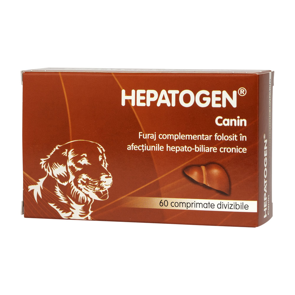Hepatogen Canin 100 mg pentru ficat, câini, 60 comprimate
