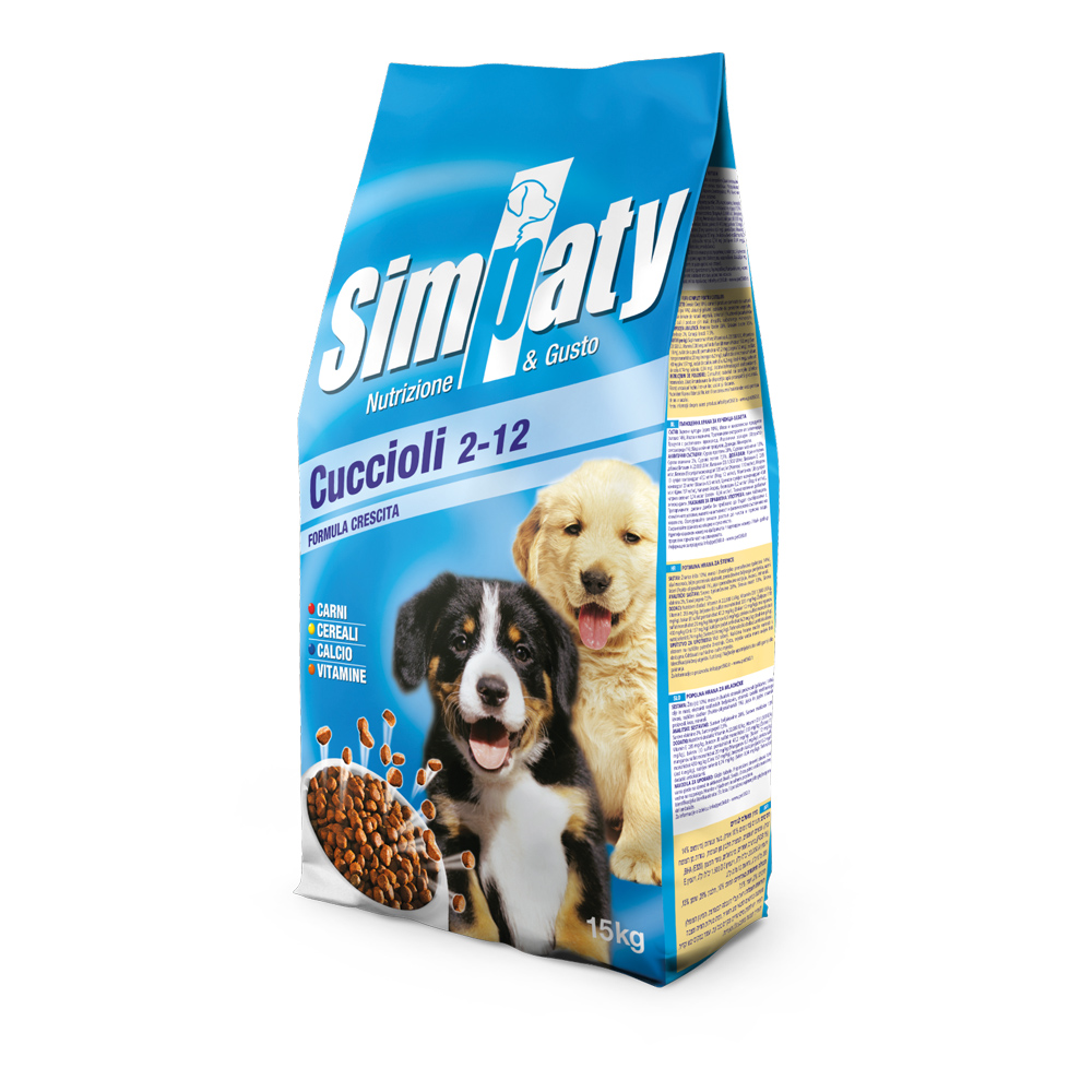 Hrană uscată pentru căței Simpaty Puppy, 15 kg
