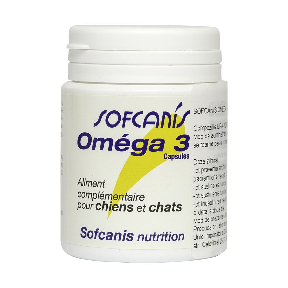 Sofcanis Omega 3 pentru piele și blană, câini și pisici, 50 comprimate