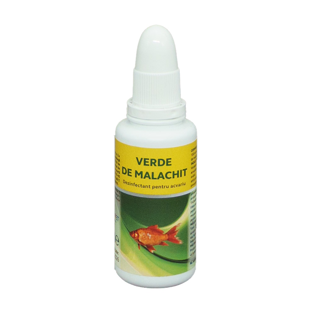 Verde de malachit Forte, tratament pentru apa din acvariu, 30 ml