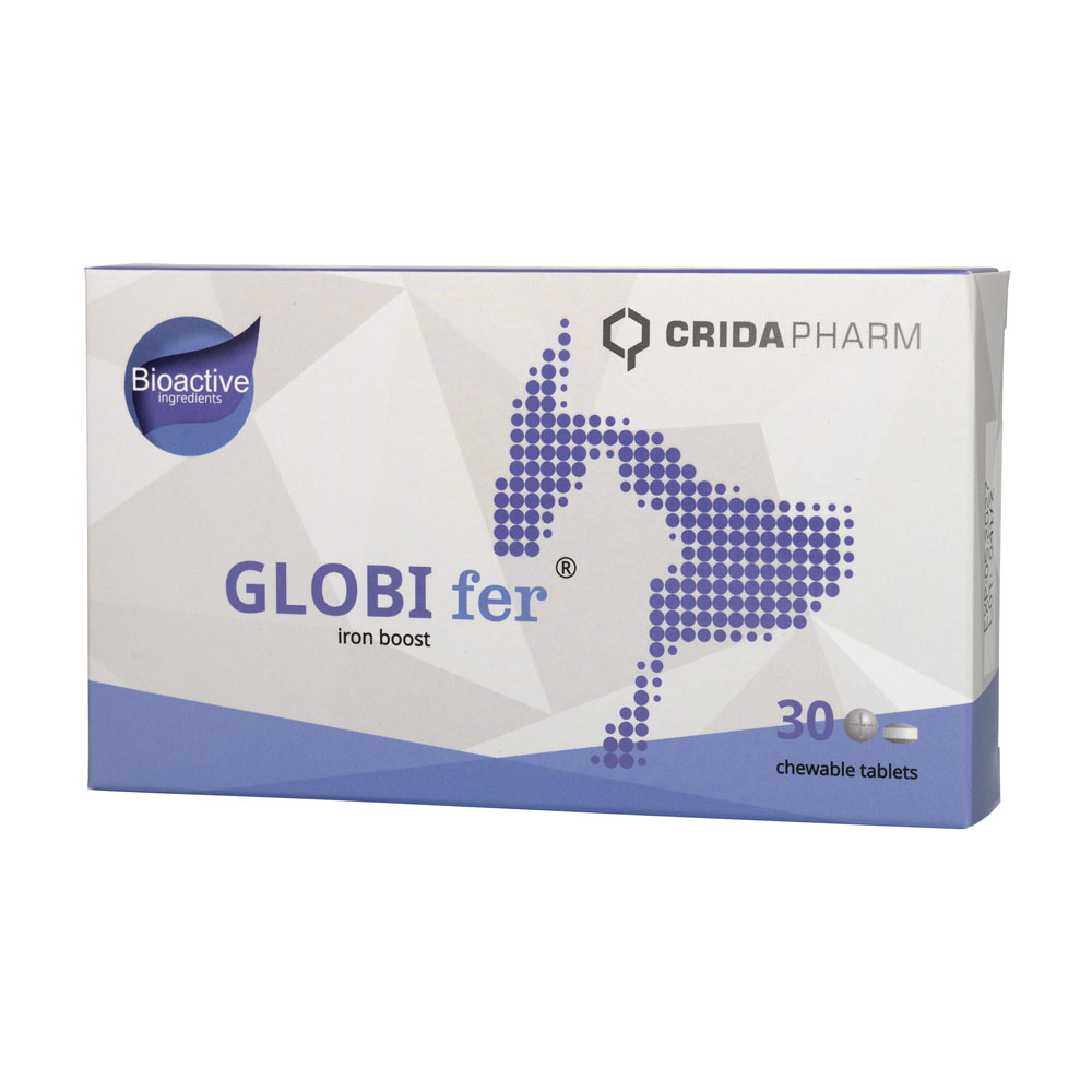 GlobiFer comprimate masticabile cu fier, câini și pisici, 30 comprimate