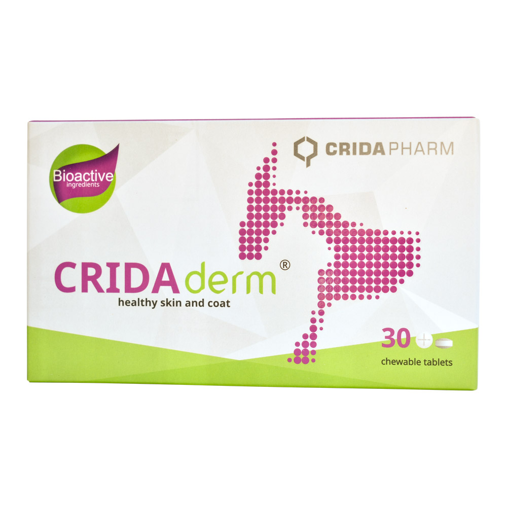 Cridaderm comprimate masticabile pentru piele, câini și pisici, 30 comprimate