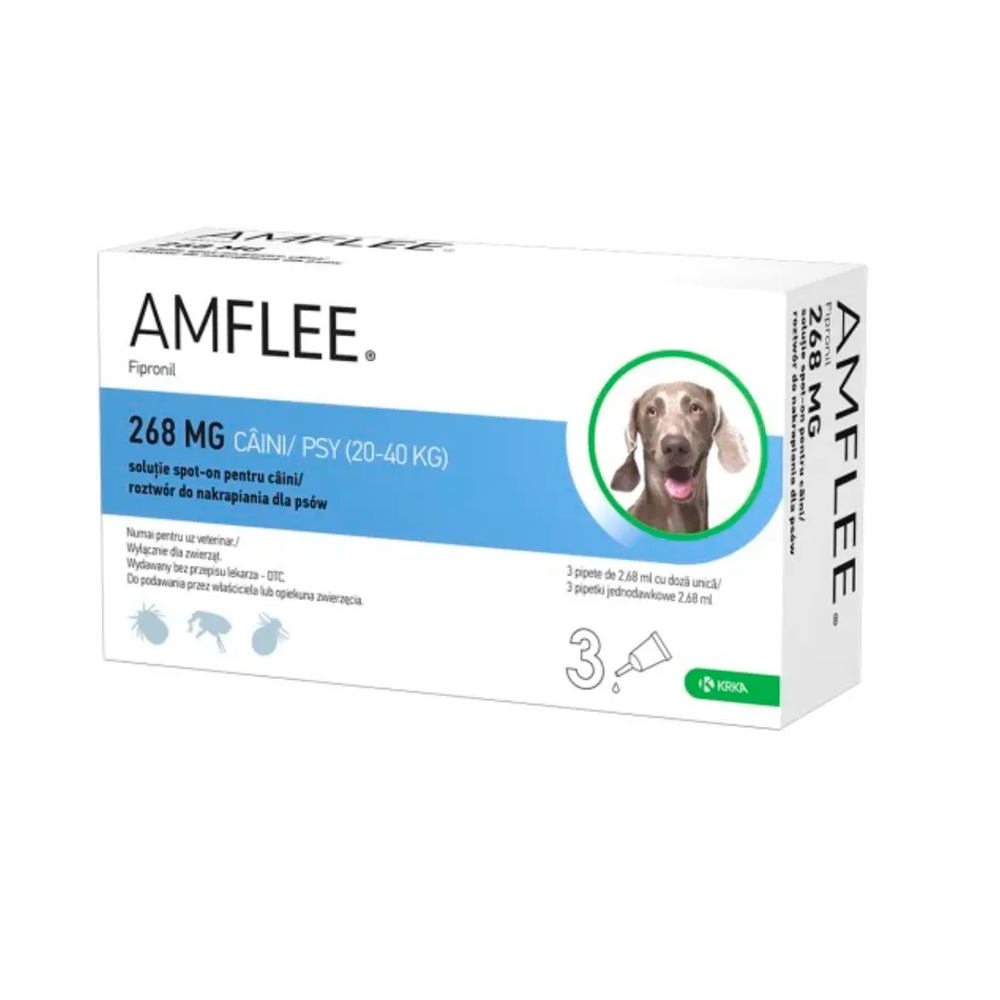 Amflee dog L 20-40kg 3pipete/cutie
