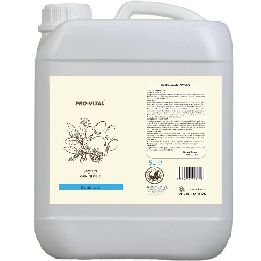 Sampon pro-vital cu ulei de nurca 5l