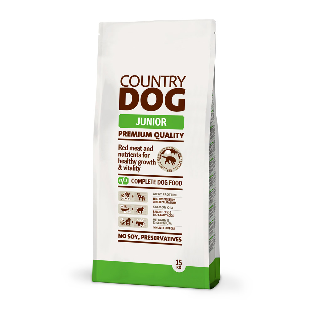 Hrană uscată pentru căței Country Dog Junior, 15 kg
