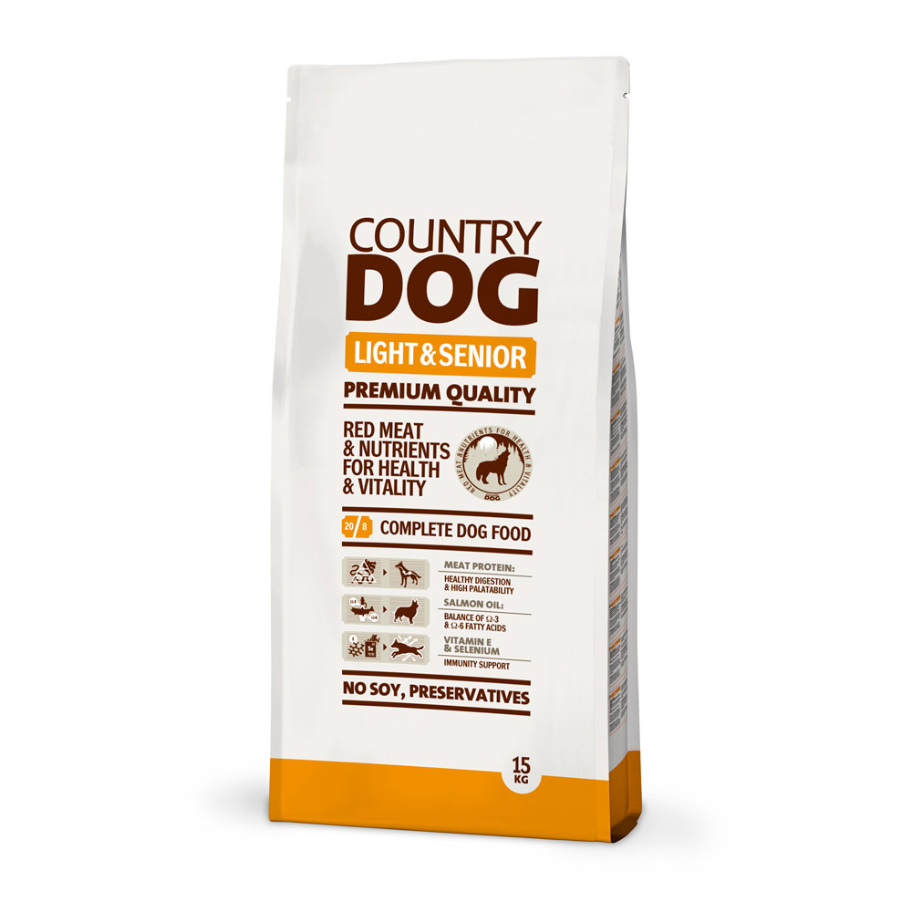 Hrană uscată pentru câini Country Dog Light & Senior, 15 kg