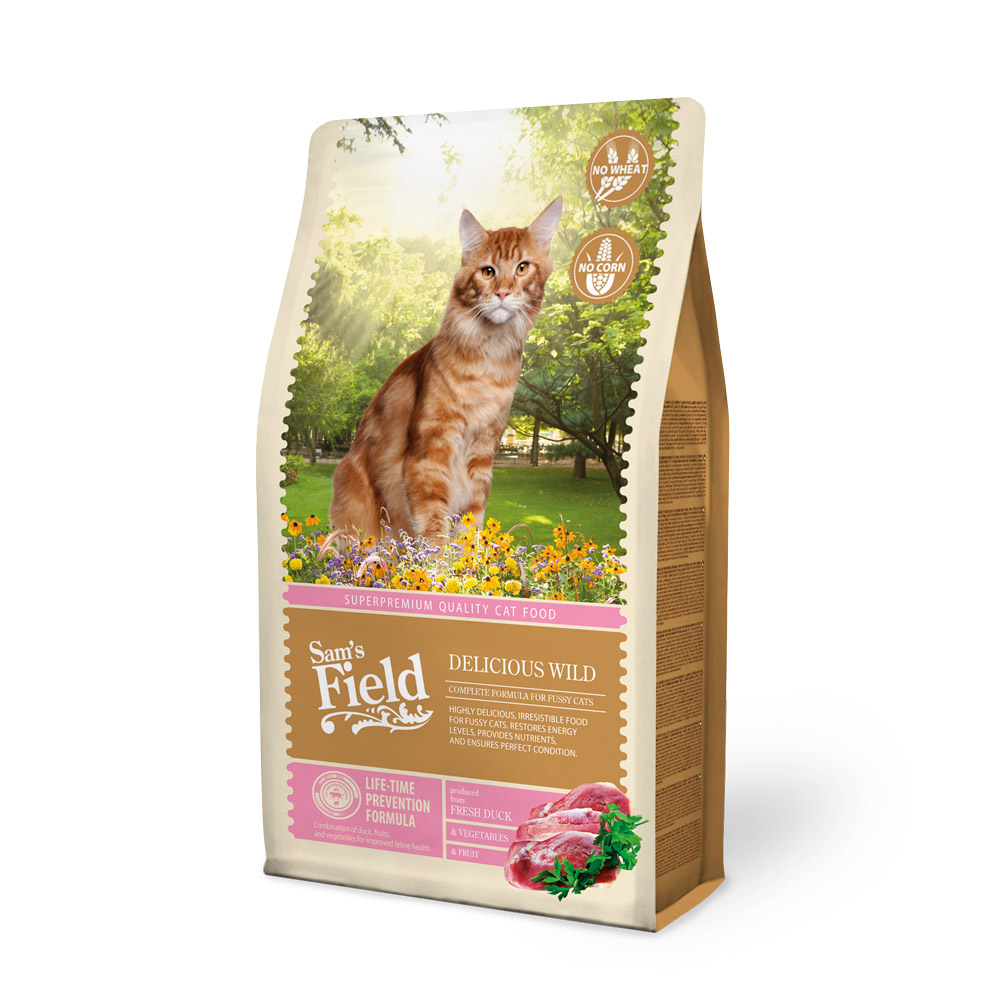 Hrană uscată pentru pisici Sam's Field Delicious Wild, 2,5 kg