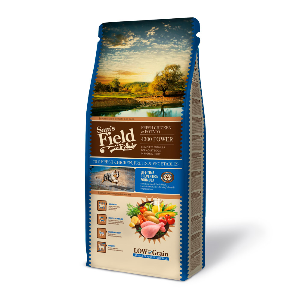 Hrană uscată pentru câini Sam's Field Fresh, pui și cartofi, 13 kg