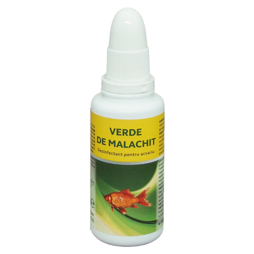 Verde de malachit, tratament pentru apa din acvariu, 30 ml