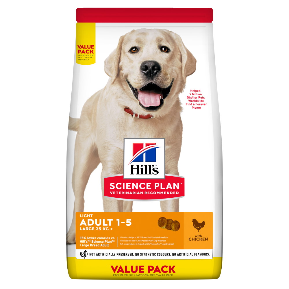 Hrană uscată pentru câini Hill's Science Plan Adult Large Breed Light, pui, 18 kg