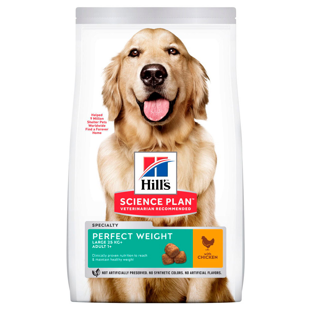 Hrană uscată pentru câini Hill's Science Plan Adult Large Breed Perfect Weight, pui, 12 kg