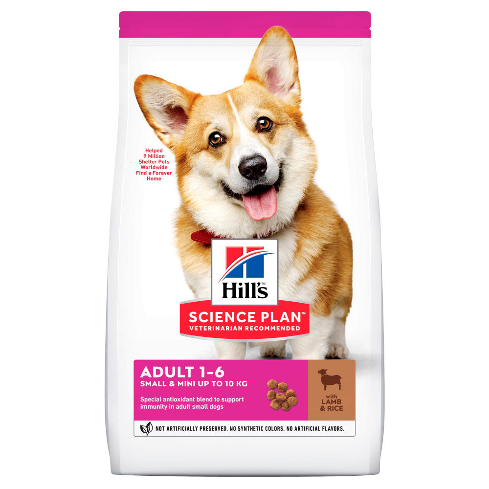 Hrană uscată pentru câini Hill's Science Plan Adult Small & Mini, miel și orez, 6 kg