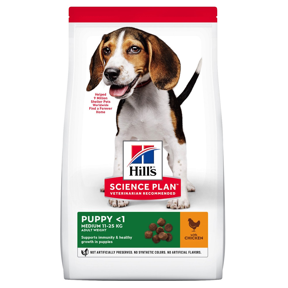 Hrană uscată pentru căței Hill's Science Plan Puppy Medium, pui, 18 kg