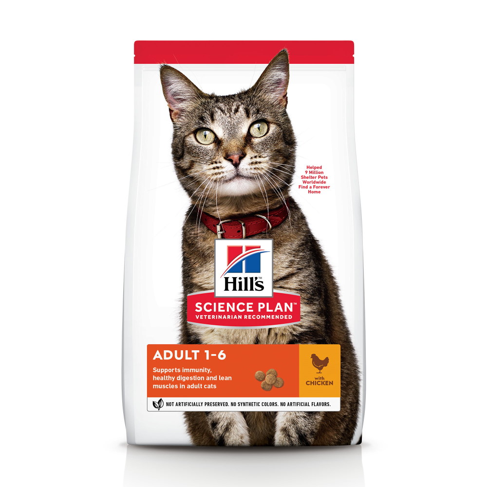 Hrană uscată pentru pisici Hill's Science Plan Adult, pui, 15 kg