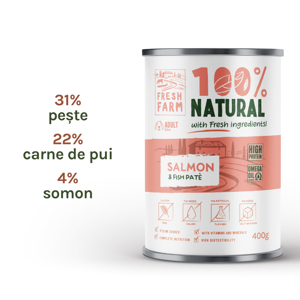 Fresh Farm Smooth pate with salmon & fish 400 g