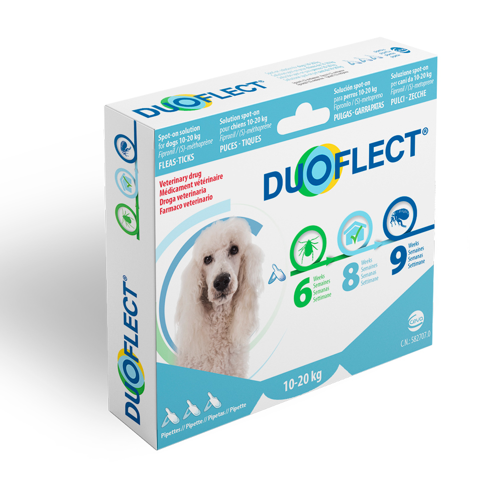 Duoflect pipete antiparazitare pentru câini 10–20 kg, 3 pipete