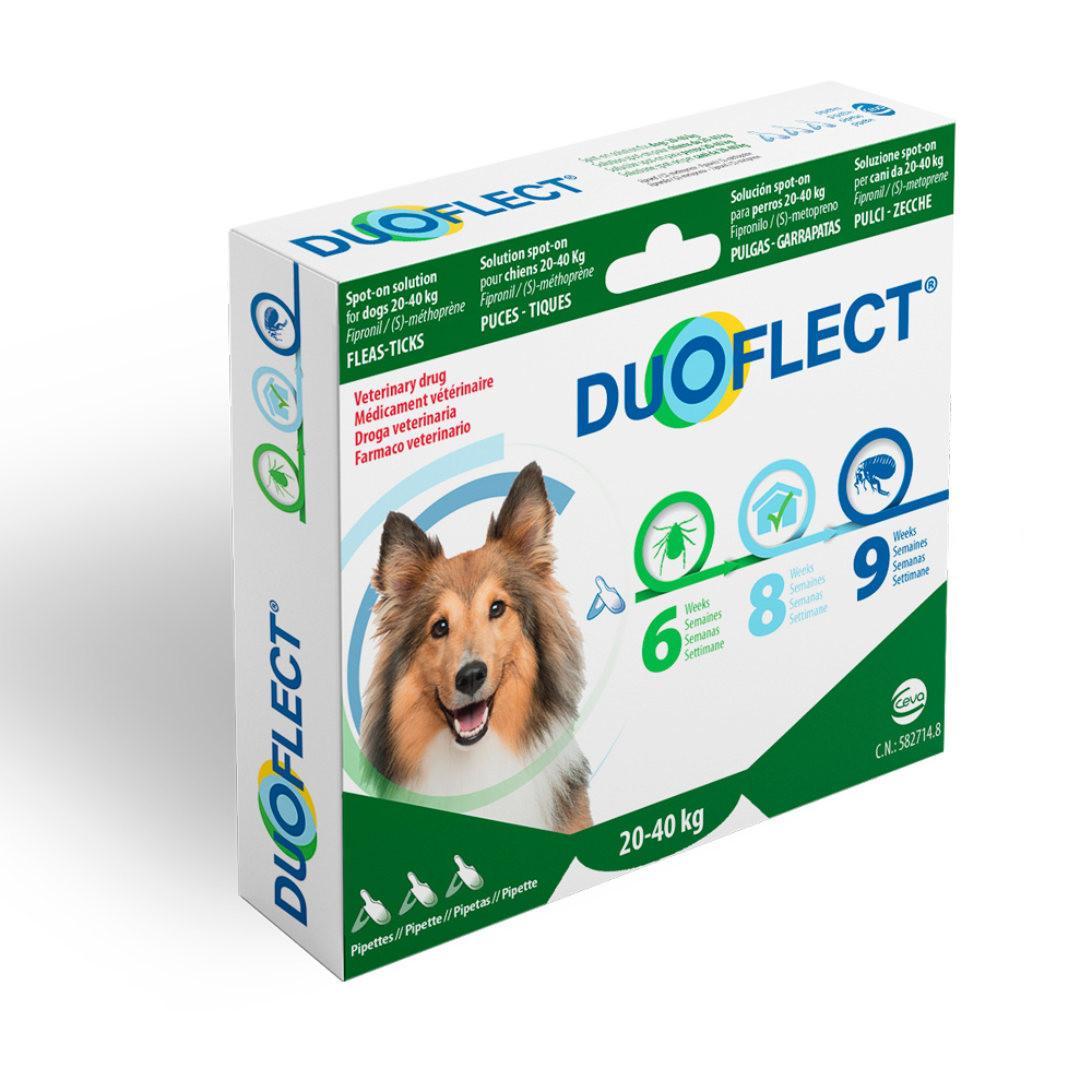 Duoflect pipete antiparazitare pentru câini 20–40 kg, 3 pipete