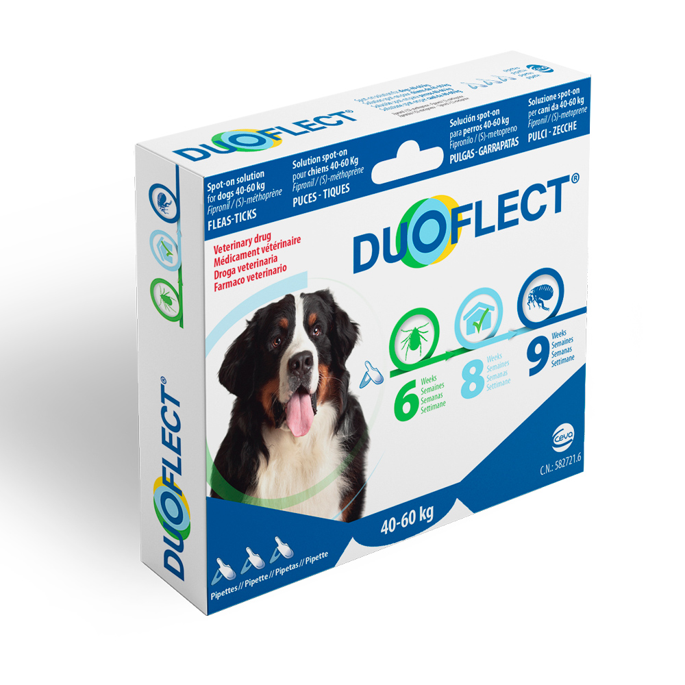 Duoflect pipete antiparazitare pentru câini 40–60 kg, 3 pipete