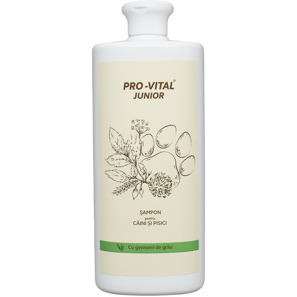 Șampon Pro-Vital Junior cu germeni de grâu, pentru pui de câine și pisică, 500 ml