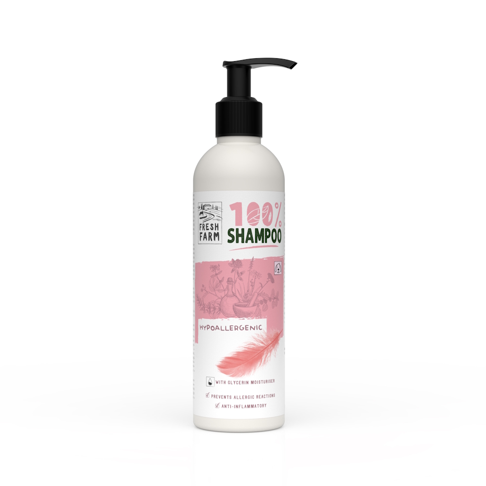Șampon hipoalergenic Fresh Farm pentru câini cu piele sensibilă, 250 ml