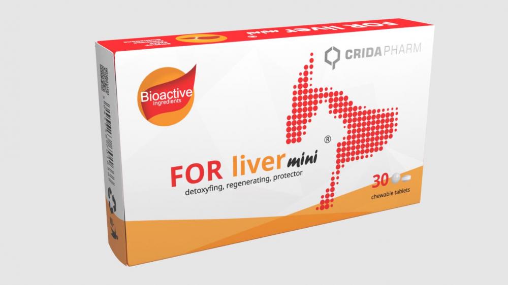 For Liver Mini comprimate masticabile pentru ficat, câini mici și pisici, 30 comprimate