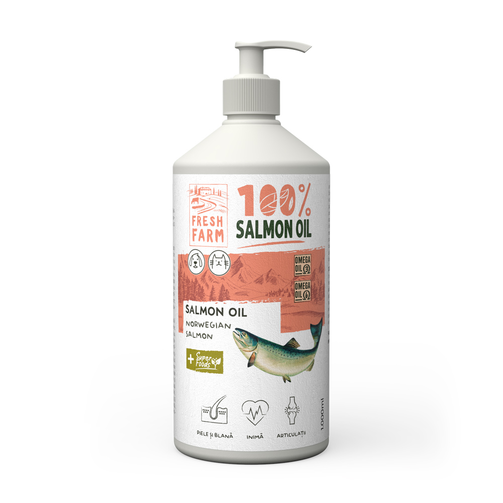 Ulei de somon Fresh Farm pentru câini și pisici, 1 L