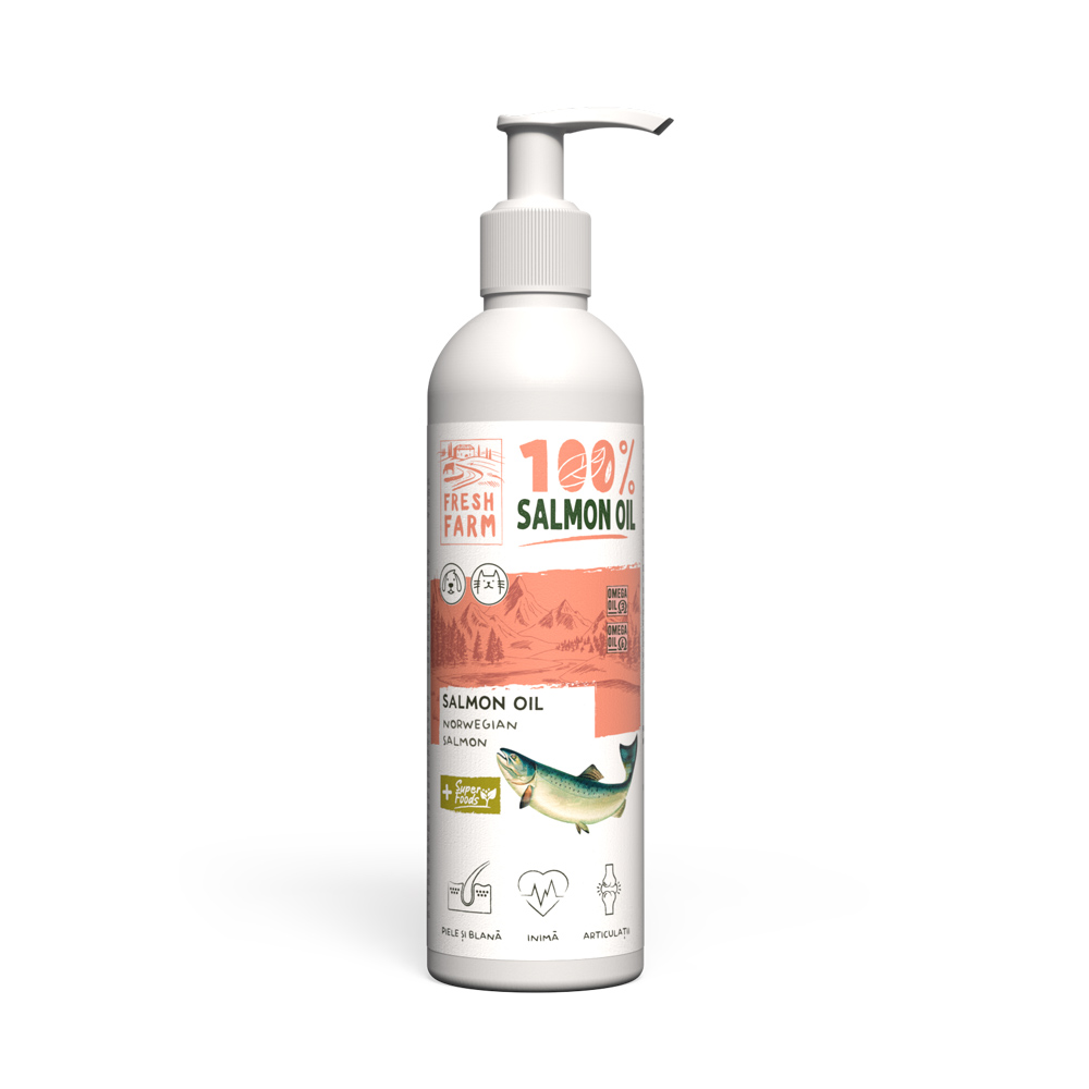 Ulei de somon Fresh Farm pentru câini și pisici, 250 ml