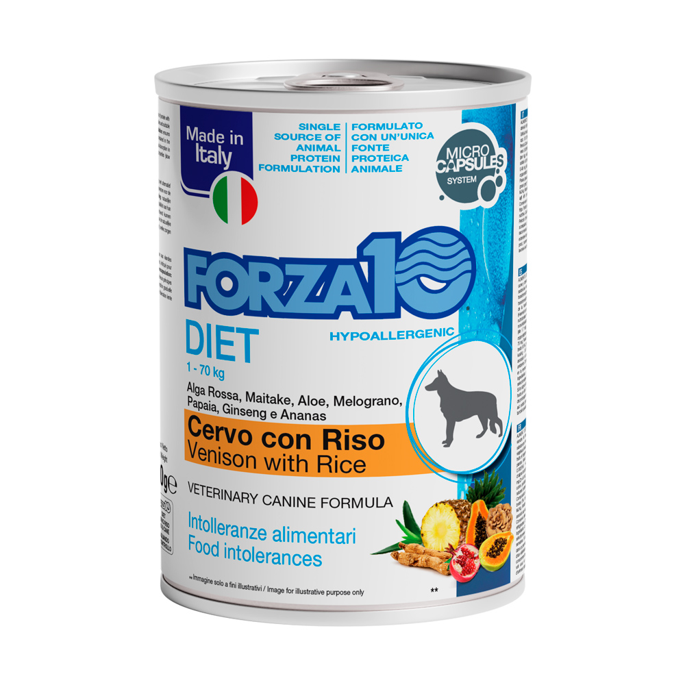 Hrană umedă pentru câini Forza10, vânat și orez, 400 g