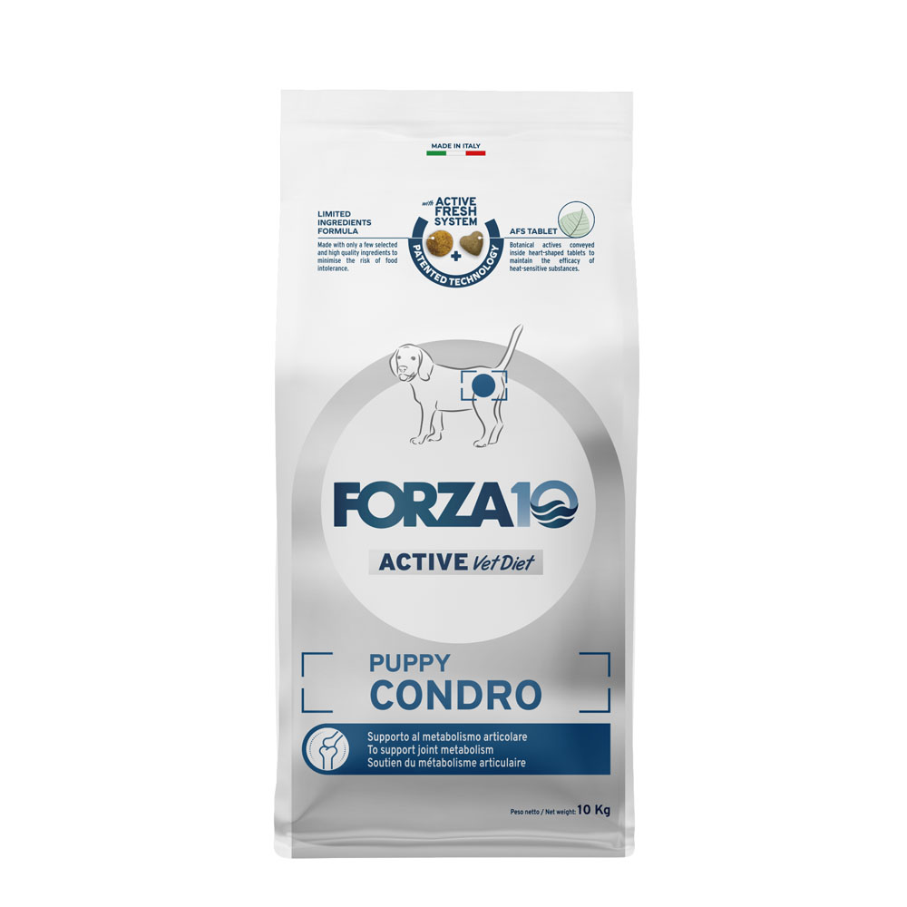 Hrană uscată pentru căței Forza10 Chondro Puppy, pentru articulații, 10 kg