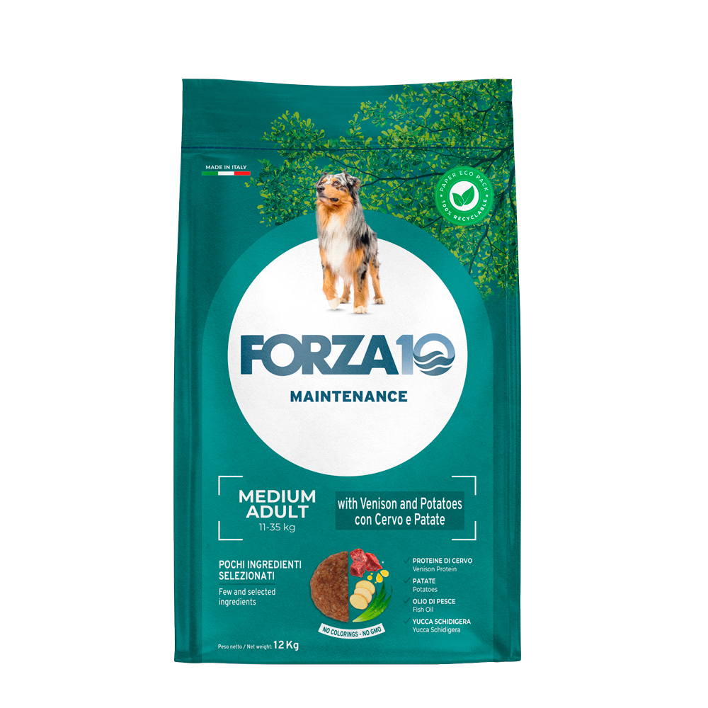 Hrană uscată pentru câini Forza10 All Day Medium Adult, vânat, 12 kg