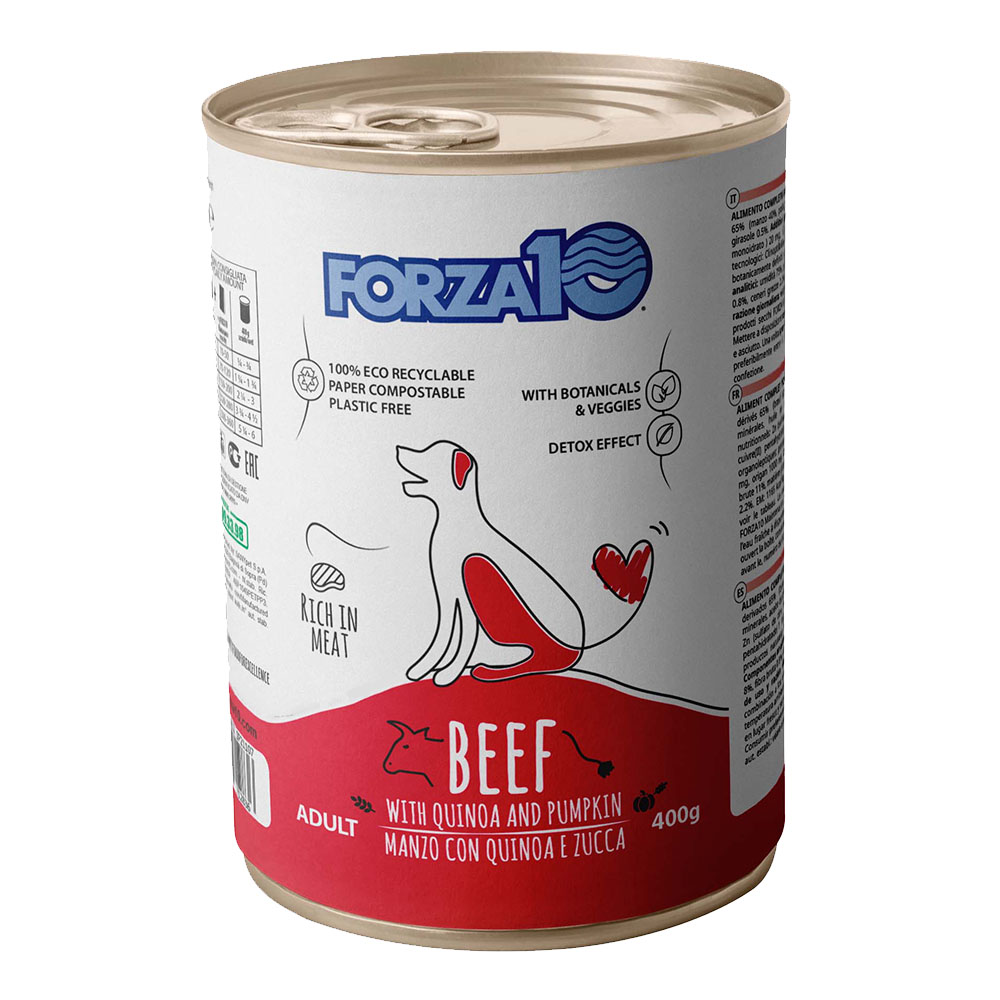 Hrană umedă pentru câini Forza10 All Day, vită și dovleac, 400 g