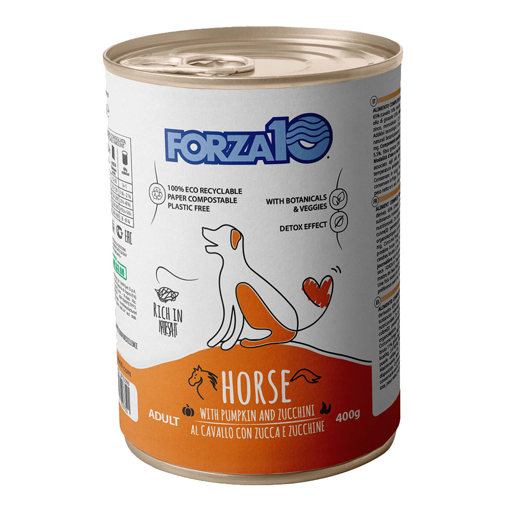 Hrană umedă pentru câini Forza10 All Day, cal și dovlecei, 400 g