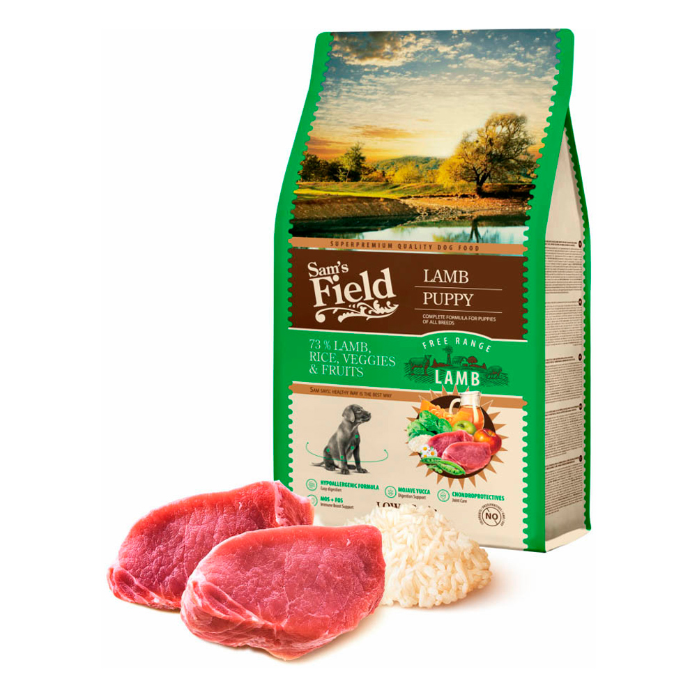 Hrană uscată pentru căței Sam's Field Puppy, miel, 2,5 kg