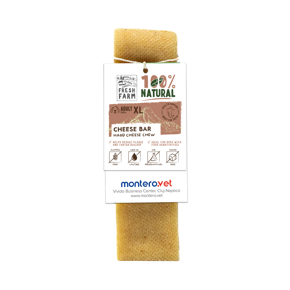 Recompense din brânză pentru câini Fresh Farm Cheese Bar, mărimea XL, 100 g