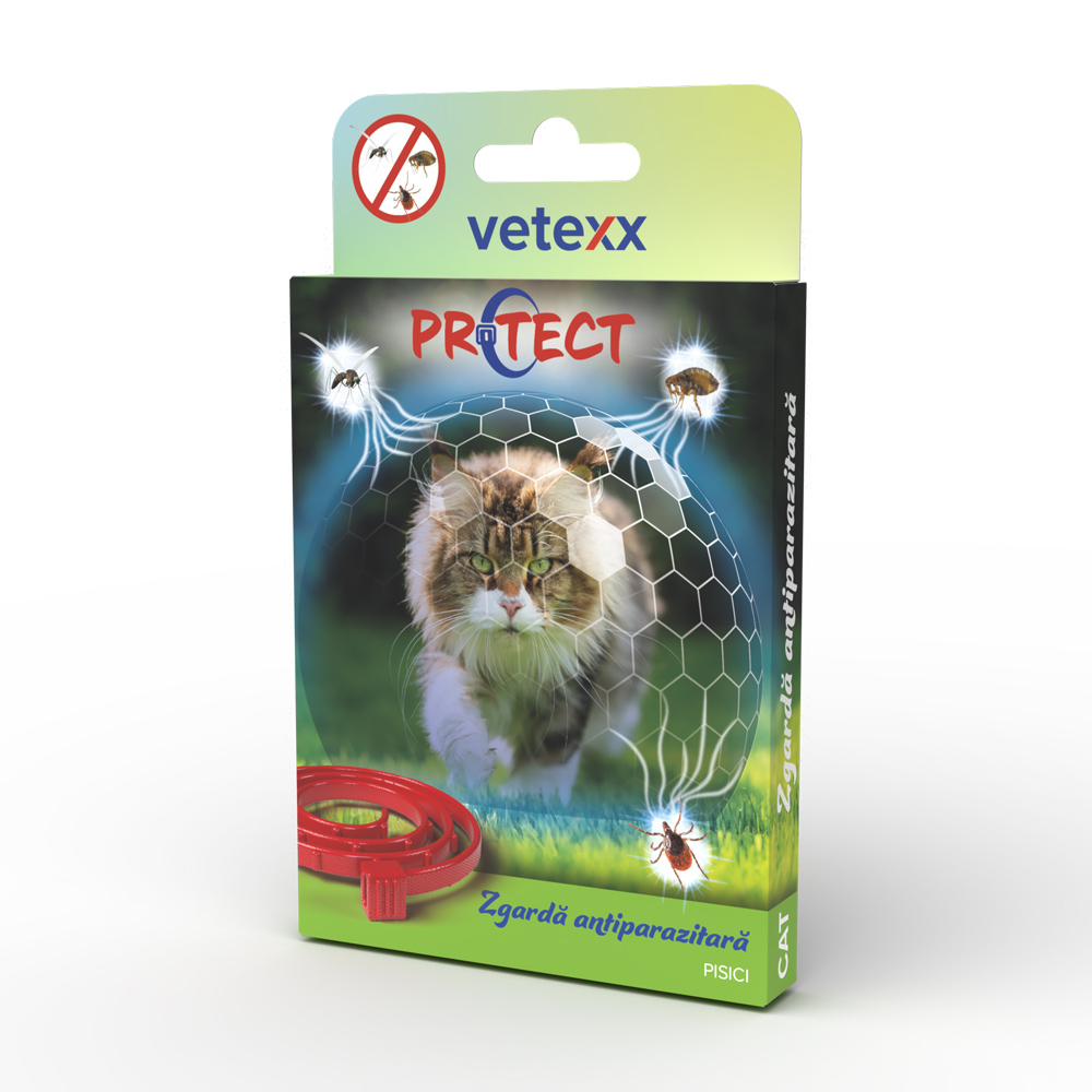 Zgardă antiparazitară pentru pisici Vetexx, 42 cm