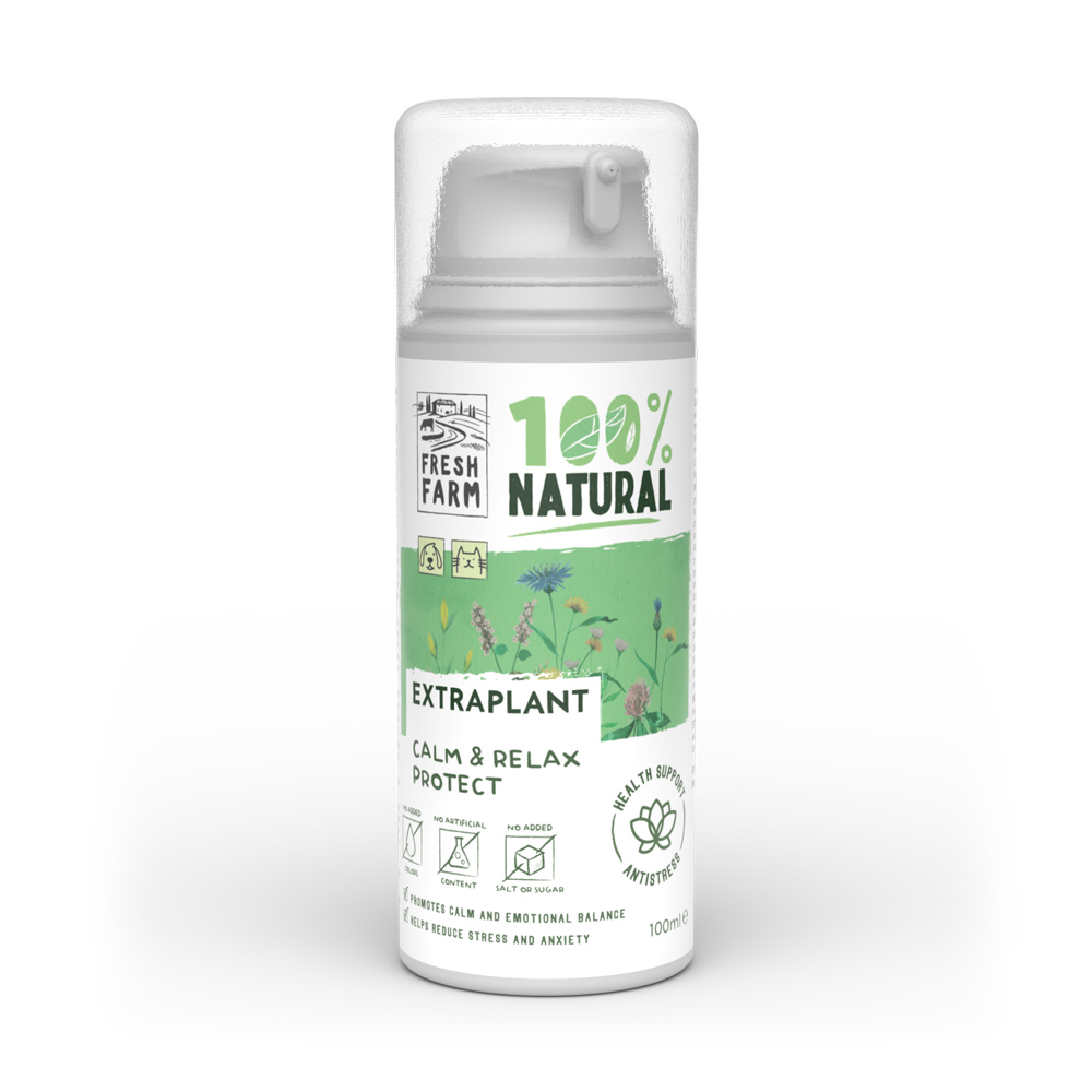 Fresh Farm Extraplant Calm & Relax Protect, supliment calmant pentru câini și pisici, 100 ml