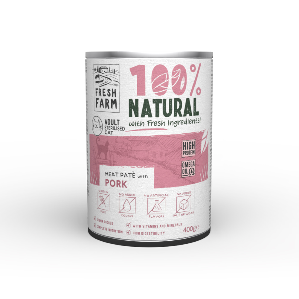 Fresh Farm Smooth pate with pork 400 gr Cat