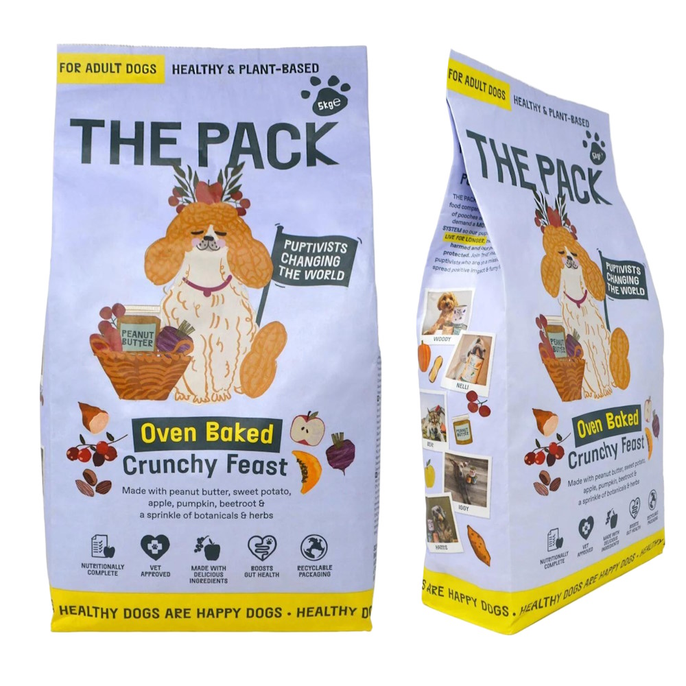 Hrană uscată pentru câini The Pack Crunchy Feast, coaptă la cuptor, 5 kg