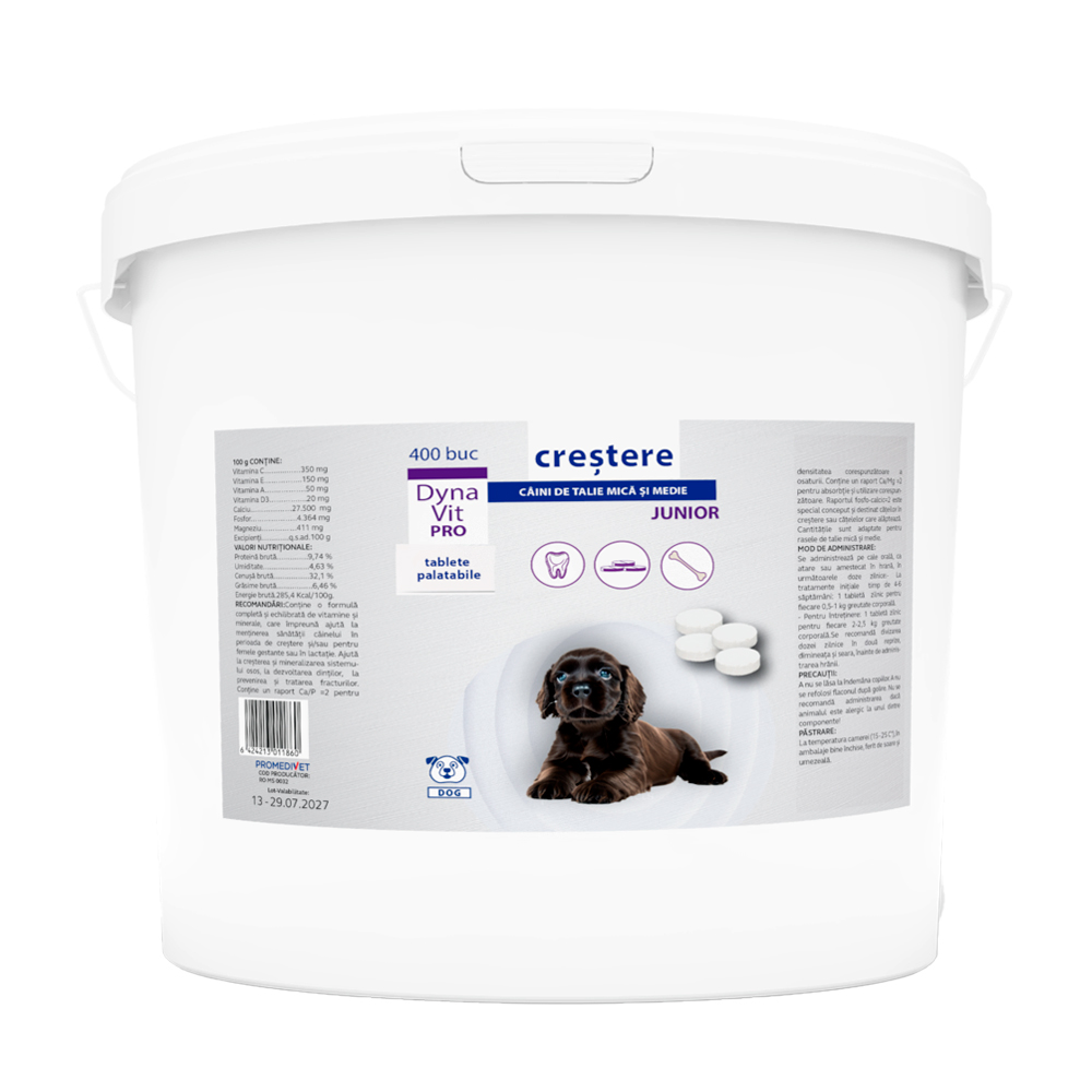 Dynavit-Pro creștere câini junior 400 tablete*1.2 g(talie mică și medie)