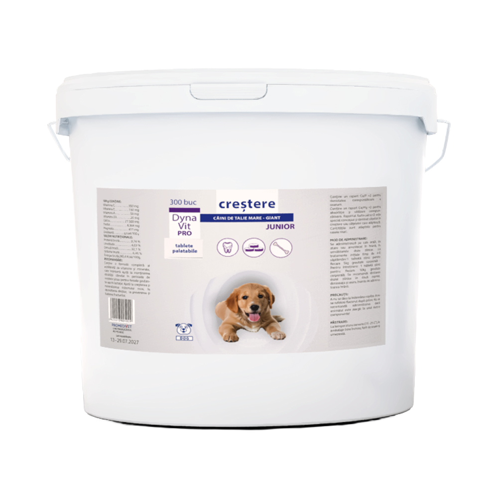 Dynavit-Pro creștere câini junior cutii 300 tablete*6 g (talie mare-giant)