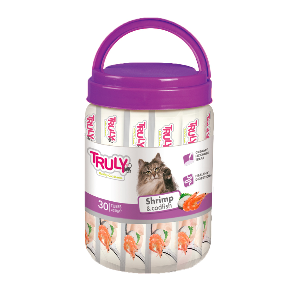 Wanpy Truly cat creamy lickable creveti&cod 30*14gr