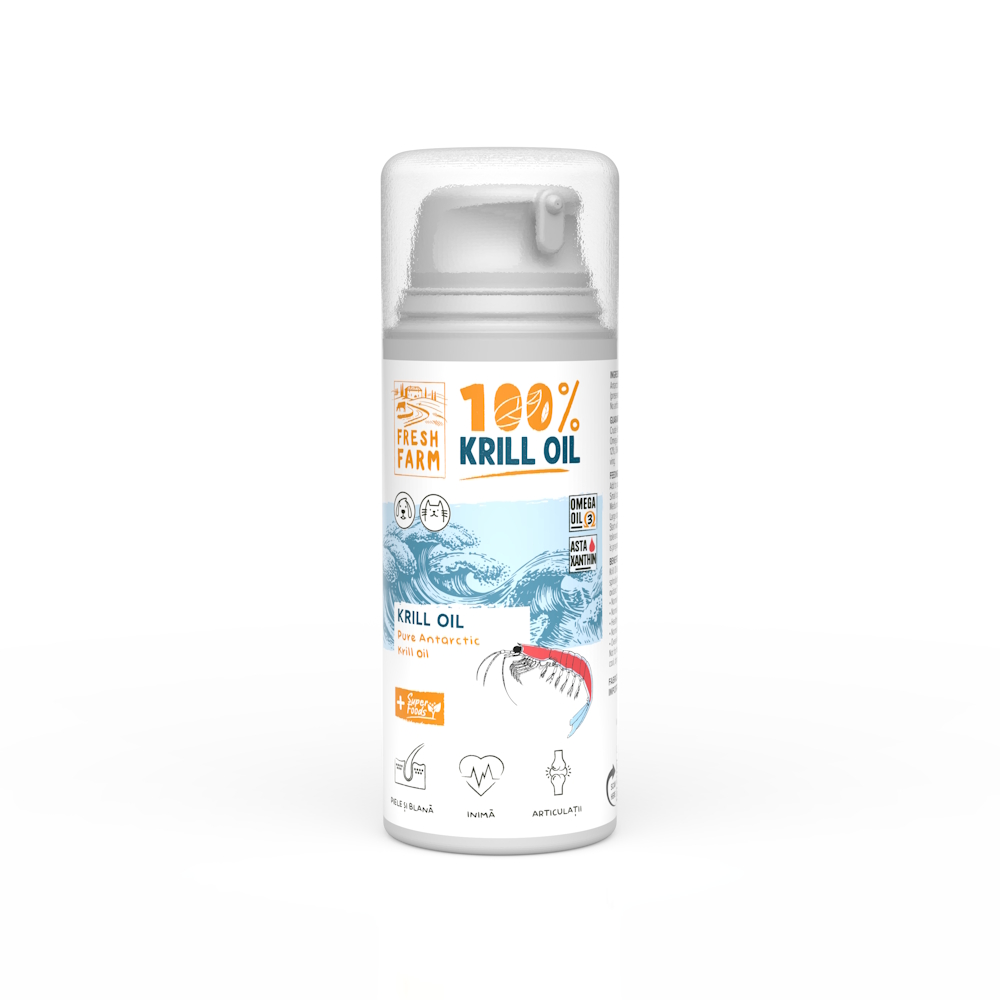 Ulei de krill Fresh Farm pentru câini și pisici, 100 ml