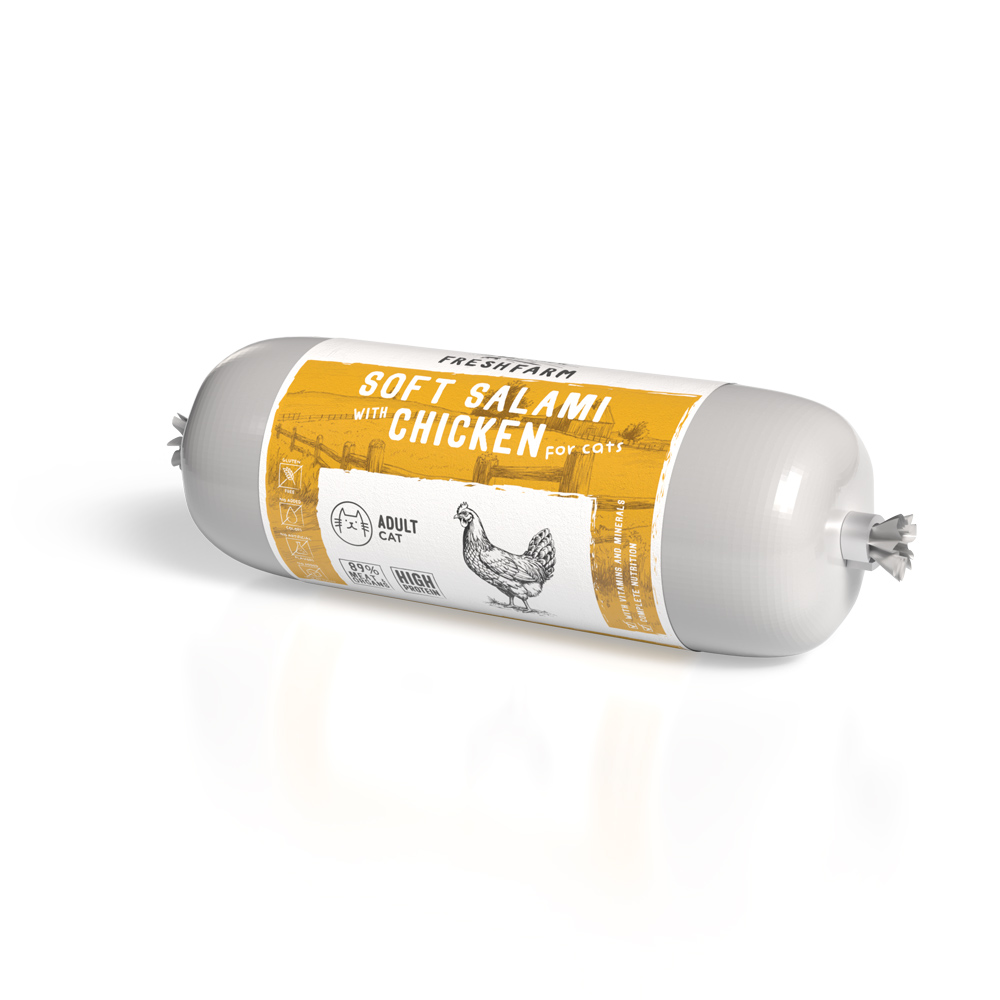 Salam pentru pisici Fresh Farm, pui, 400 g