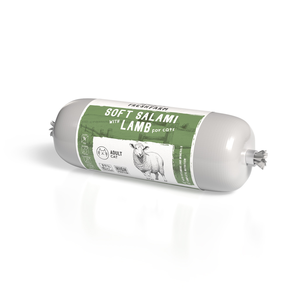 Salam pentru pisici Fresh Farm, miel, 400 g