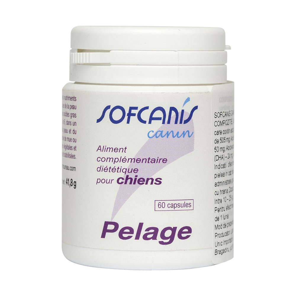 Sofcanis Pelage, supliment pentru piele și blană, câini, 60 comprimate