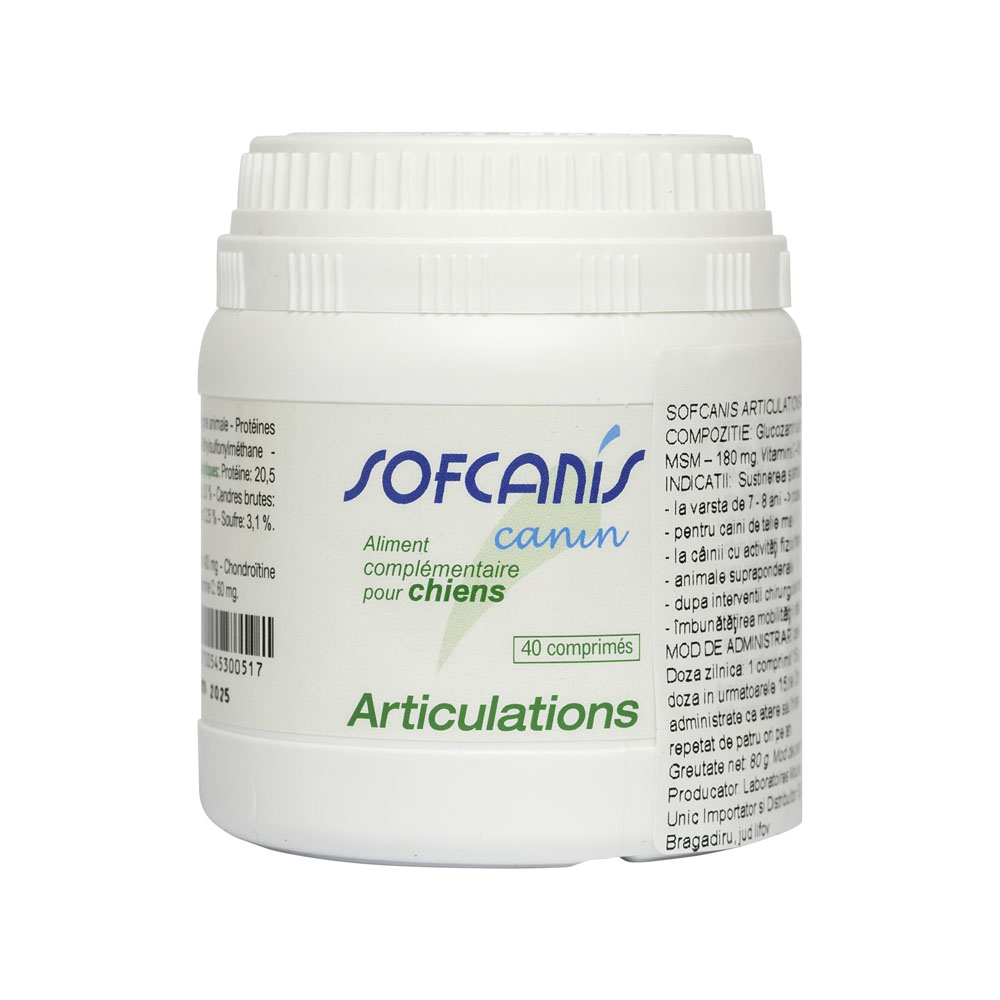 Sofcanis Articulations, supliment pentru articulații, câini, 40 comprimate